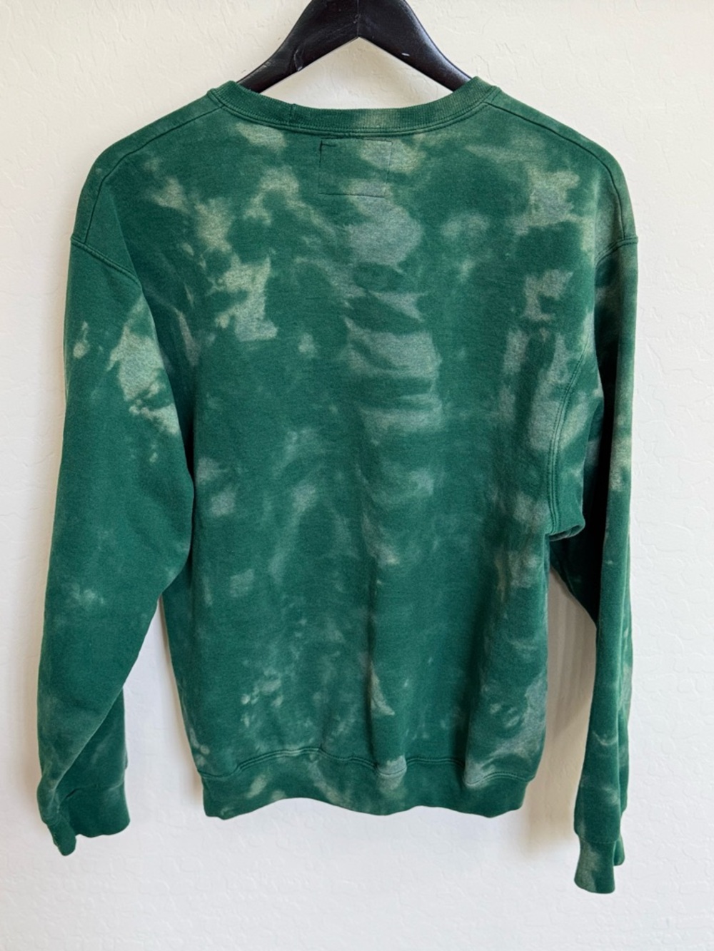 Rolling Stones Tie-Dye Forest Green Acid Wash Crewneck Sweatshirt - Size Large - Picture 3 of 4